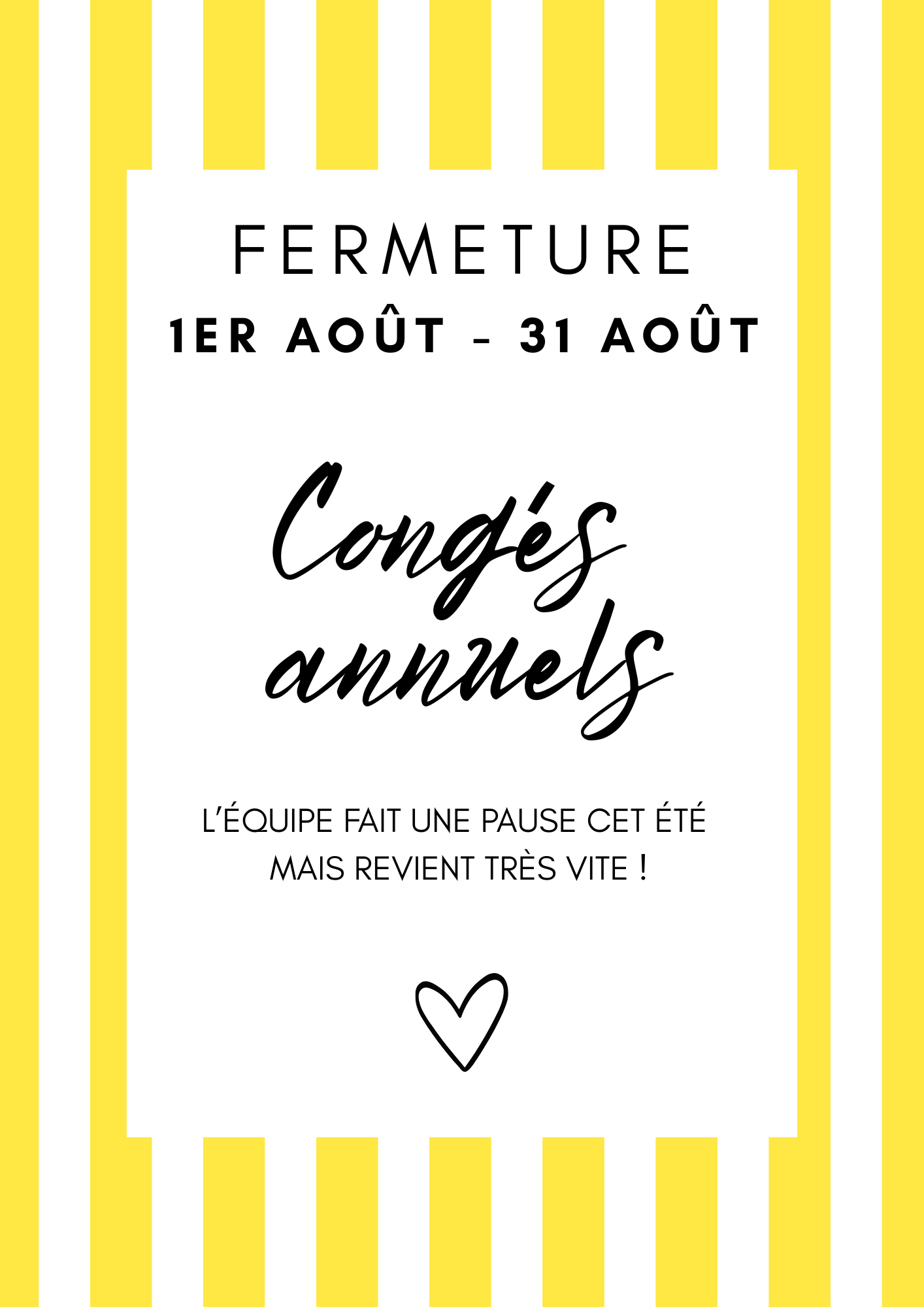 Congés d'été